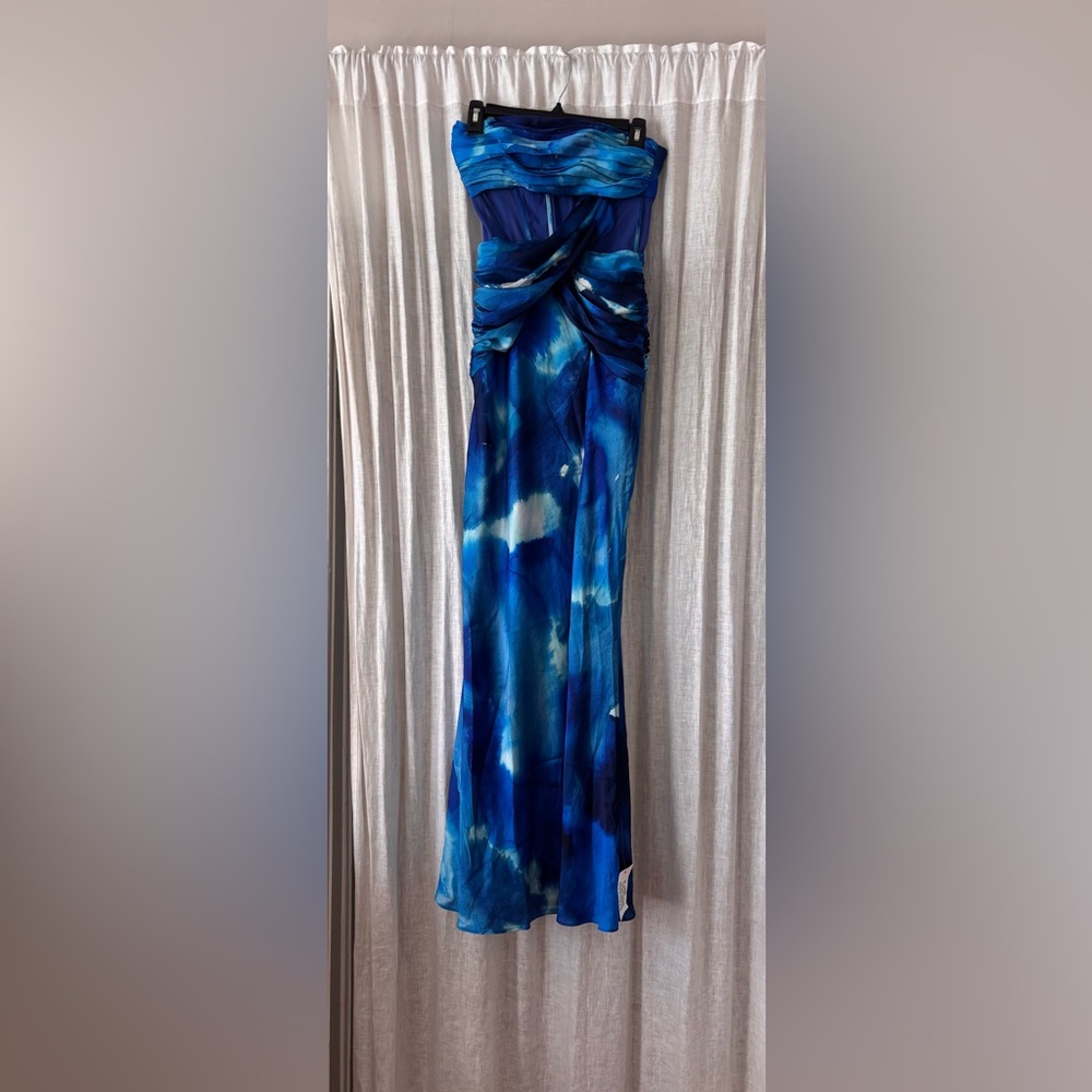 ASOS Blue Tie-Dye Maxi Dress